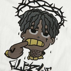 Concert Outfit Cartoon Foam Loose T-Shirt