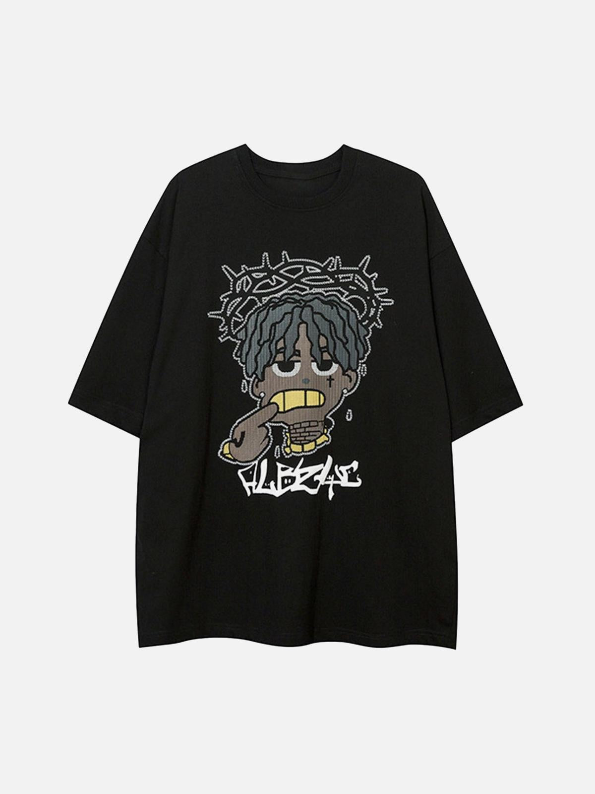Concert Outfit Cartoon Foam Loose T-Shirt Concert Outfit Cartoon Foam Loose T-Shirt