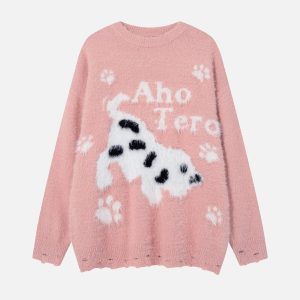 Concert Outfit Cartoon Spotted Puppy Sweater