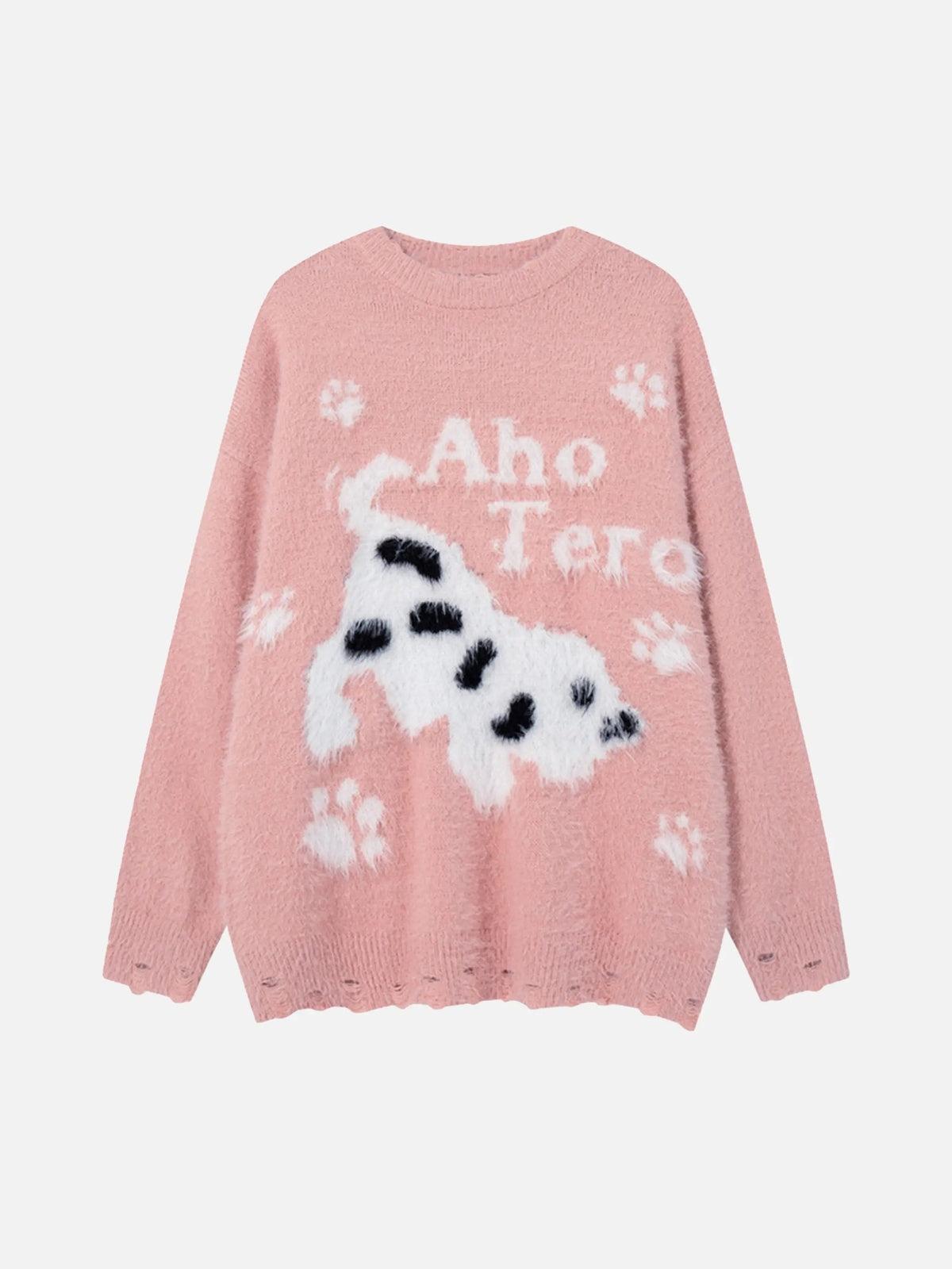 Concert Outfit Cartoon Spotted Puppy Sweater Concert Outfit Cartoon Spotted Puppy Sweater