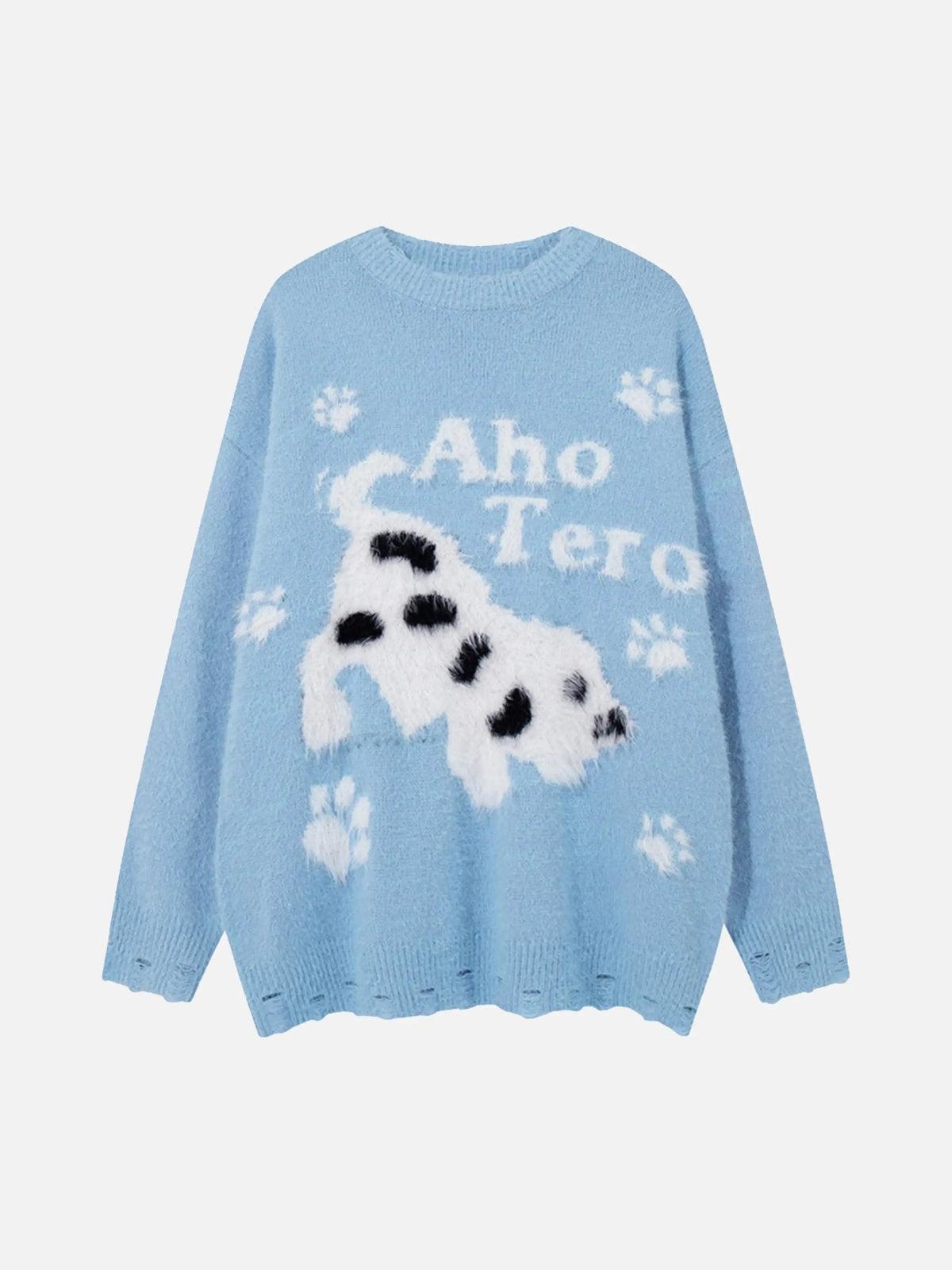 Concert Outfit Cartoon Spotted Puppy Sweater Concert Outfit Cartoon Spotted Puppy Sweater