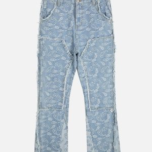 Concert Outfit Cashew Flower Cut Jeans