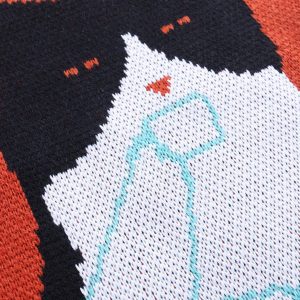 Concert Outfit Cat Graphic Knit Bag