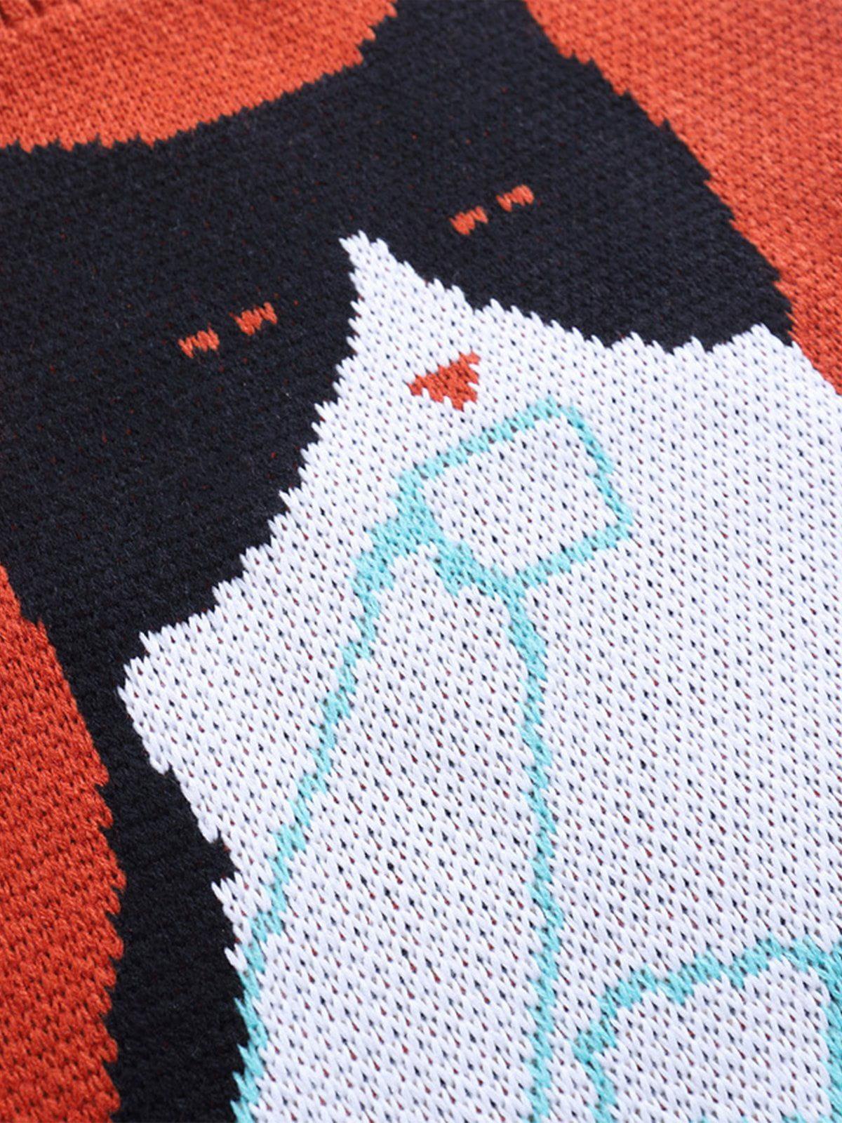 Concert Outfit Cat Graphic Knit Bag Concert Outfit Cat Graphic Knit Bag