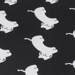 Concert Outfit Cat Print Canvas Shoulder Bag