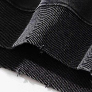 Concert Outfit Character Portrait Old Hip-Hop Loose Worn Hoodie