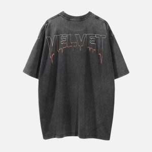 Concert Outfit Character Printed Washed & Aged T-Shirt