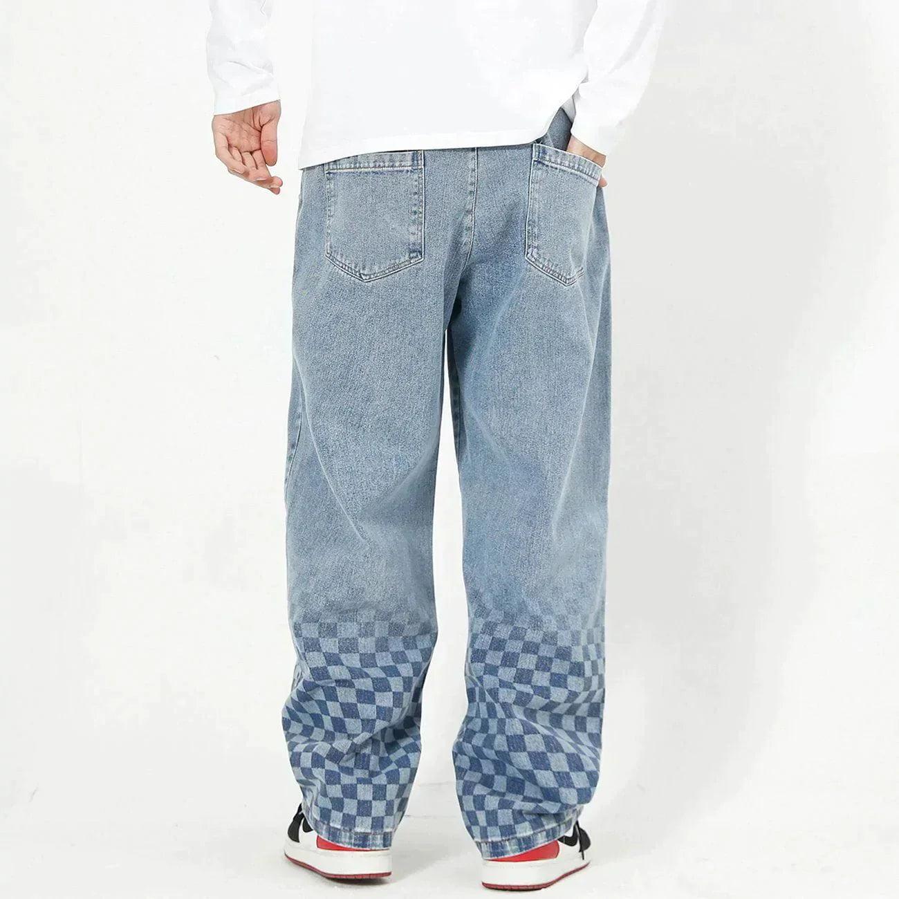 Concert Outfit Checkerboard Print Jeans Concert Outfit Checkerboard Print Jeans