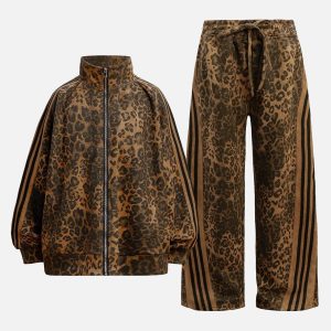 Concert Outfit Cheetah Print Suede Pants