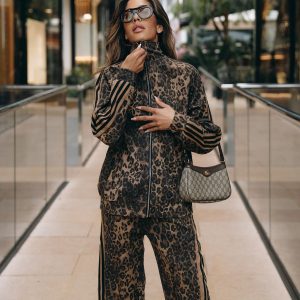 Concert Outfit Cheetah Print Suede Pants