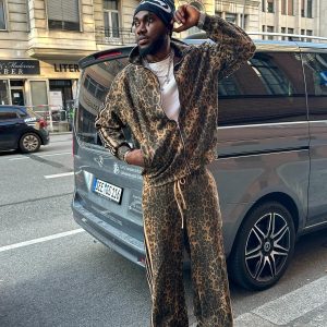 Concert Outfit Cheetah Print Suede Pants