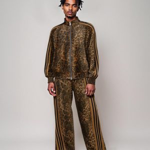 Concert Outfit Cheetah Print Suede Track Jacket