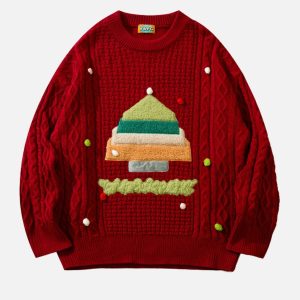 Concert Outfit Christmas Tree Design Sweater