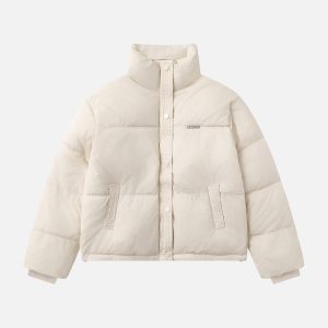 Concert Outfit Classic Stand Collar Puffer Coat