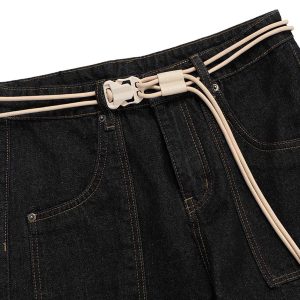 Concert Outfit Cleanfit Buckle Belt Baggy Jeans