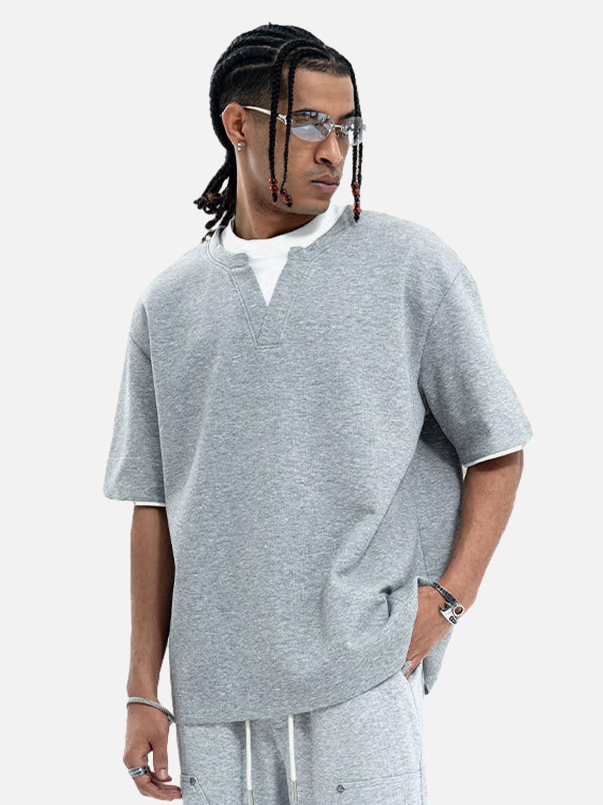 Concert Outfit Cleanfit Faux Two-Piece Oversized T-Shirt Concert Outfit Cleanfit Faux Two-Piece Oversized T-Shirt