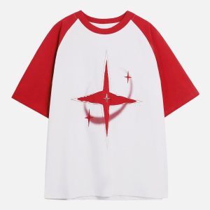 Concert Outfit Color Blocking Deconstruct Star Tee