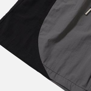 Concert Outfit Color Blocking Drawstring Shorts