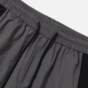 Concert Outfit Color Blocking Drawstring Shorts