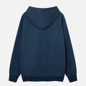 Concert Outfit Color Blocking Gothic Letter Hoodie