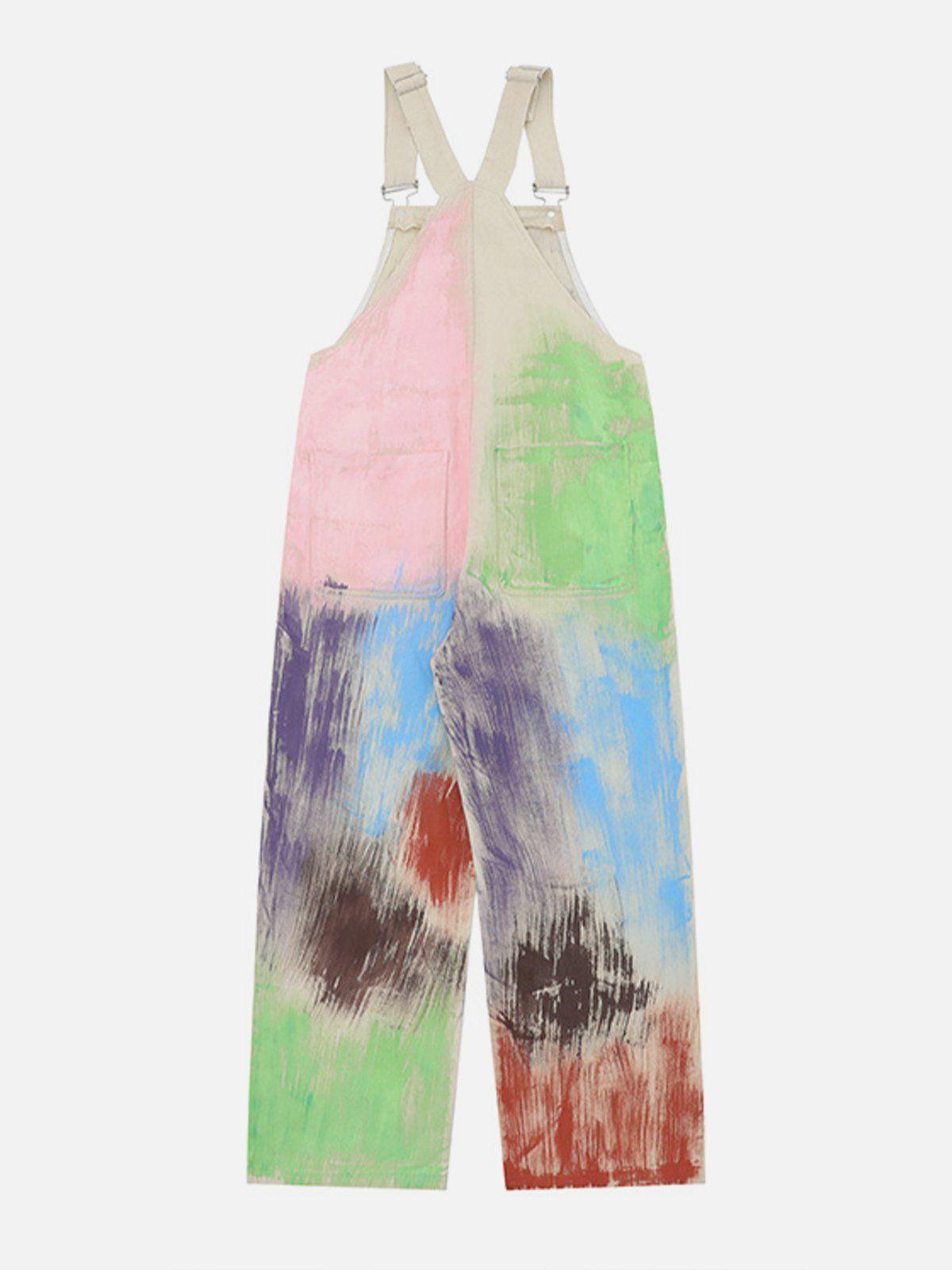Concert Outfit Colorful Graffiti Overalls Concert Outfit Colorful Graffiti Overalls