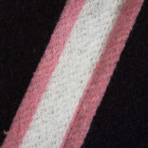 Concert Outfit Contrast Color Jacquard Mock Neck Zipper Sweater