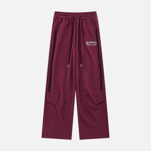 Concert Outfit Contrast Color Loose Sweatpants