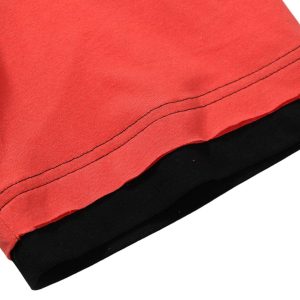 Concert Outfit Contrast Color Patchwork Print T-Shirt