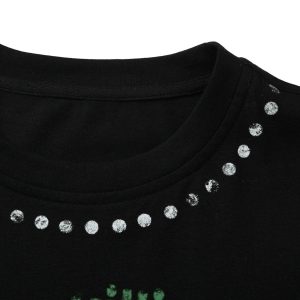 Concert Outfit Contrast Color Patchwork Print T-Shirt