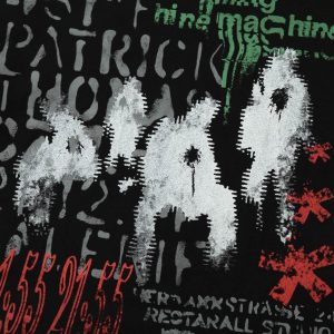 Concert Outfit Contrast Color Patchwork Print T-Shirt