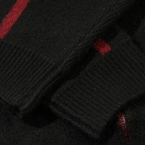 Concert Outfit Contrast Color Racing Zip-Up Cardigan