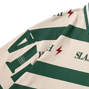 Concert Outfit Contrast Color Slash Polo Shirt