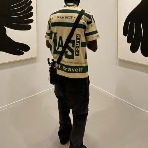 Concert Outfit Contrast Color Slash Polo Shirt