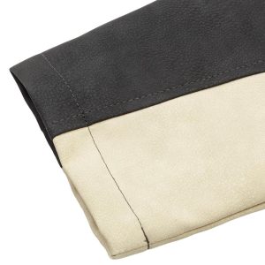 Concert Outfit Contrast Color Suede PU Leather Jacket