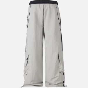 Concert Outfit Contrast Striped Drawstring Sweatpants