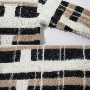 Concert Outfit Contrast Striped Sweater