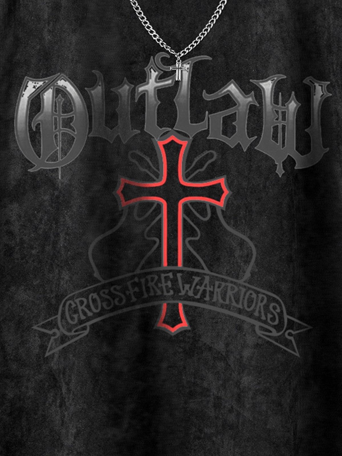 Concert Outfit Cross Chain Suede Street Rap Sleeveless Vest Concert Outfit Cross Chain Suede Street Rap Sleeveless Vest