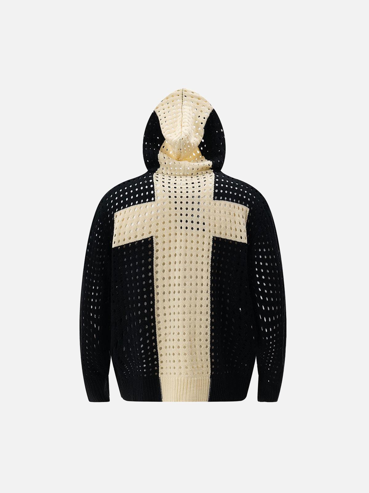 Concert Outfit Cross Jacquard Full Zipper Hooded Jacket Concert Outfit Cross Jacquard Full Zipper Hooded Jacket