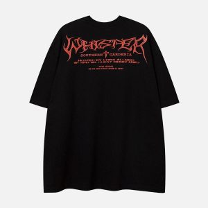 Concert Outfit Crow Erosion Shadow Hip-Hop T-Shirt