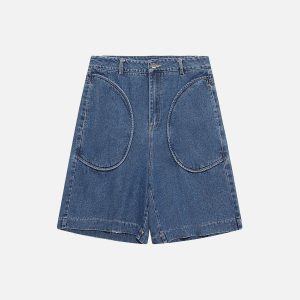Concert Outfit Curved Pockets Jorts