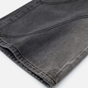 Concert Outfit Cut Fringe Washed Jeans