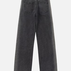 Concert Outfit Cut Fringe Washed Jeans