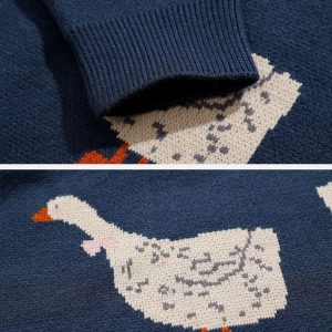 Concert Outfit Cute Duck Knit Sweater