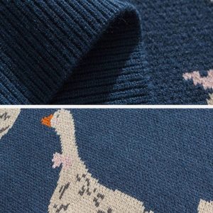 Concert Outfit Cute Duck Knit Sweater