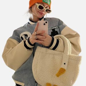 Concert Outfit Cute Goose Sherpa Bag