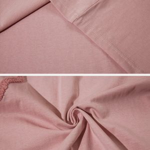 Concert Outfit Cutted Rabbit Embroidery Tee