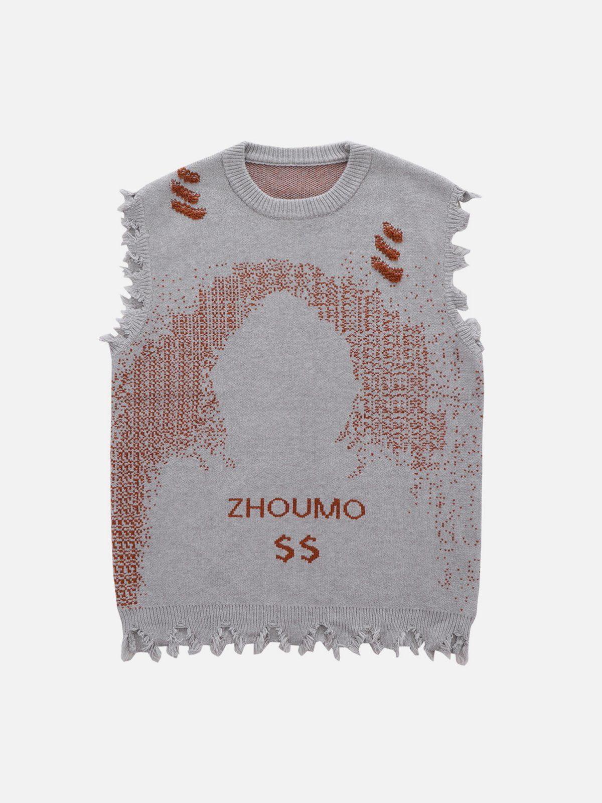 Concert Outfit Cyberpunk Dot Matrix Sweater Vest Concert Outfit Cyberpunk Dot Matrix Sweater Vest