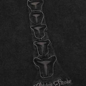 Concert Outfit Dark Bones Washed Short-Sleeved T-Shirt