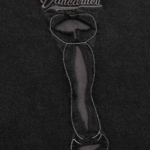 Concert Outfit Dark Bones Washed Short-Sleeved T-Shirt