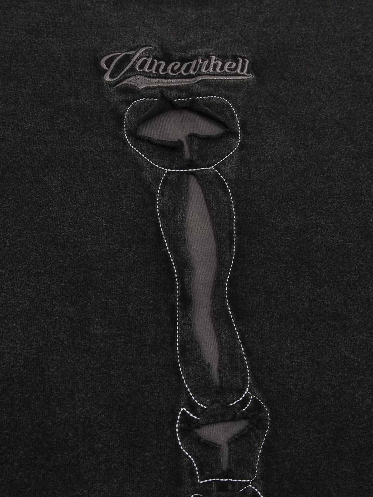 Concert Outfit Dark Bones Washed Short-Sleeved T-Shirt Concert Outfit Dark Bones Washed Short-Sleeved T-Shirt